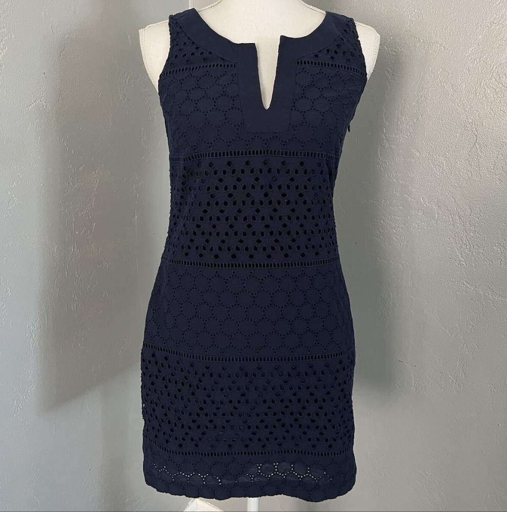 Banana Republic Black Sheath Mini Dress V-Neck Sleeveless